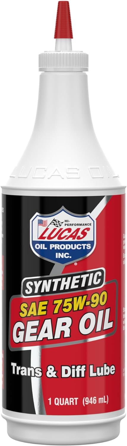 Lucas Oil 10047 SAE 75W-90 Synthetic Transmission and Differential Lube - , Clear, 1 Quart (32 Ounces)