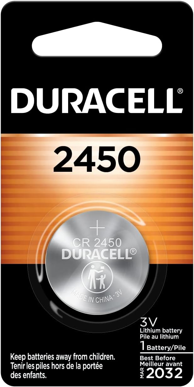 Duracell - 2450 3V Lithium Coin Battery - long lasting battery - 1 count