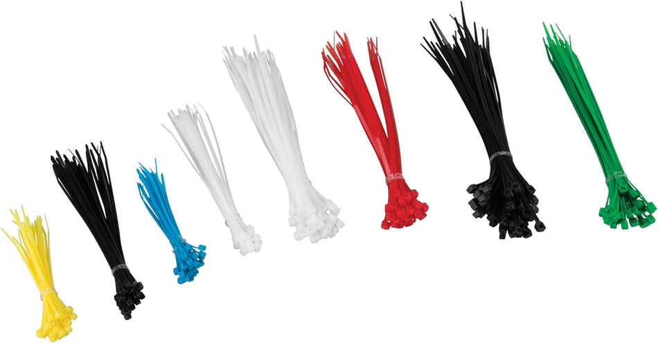 Performance Tool W2918 250pc Varying Colors and Lengths Cable Ties Pack