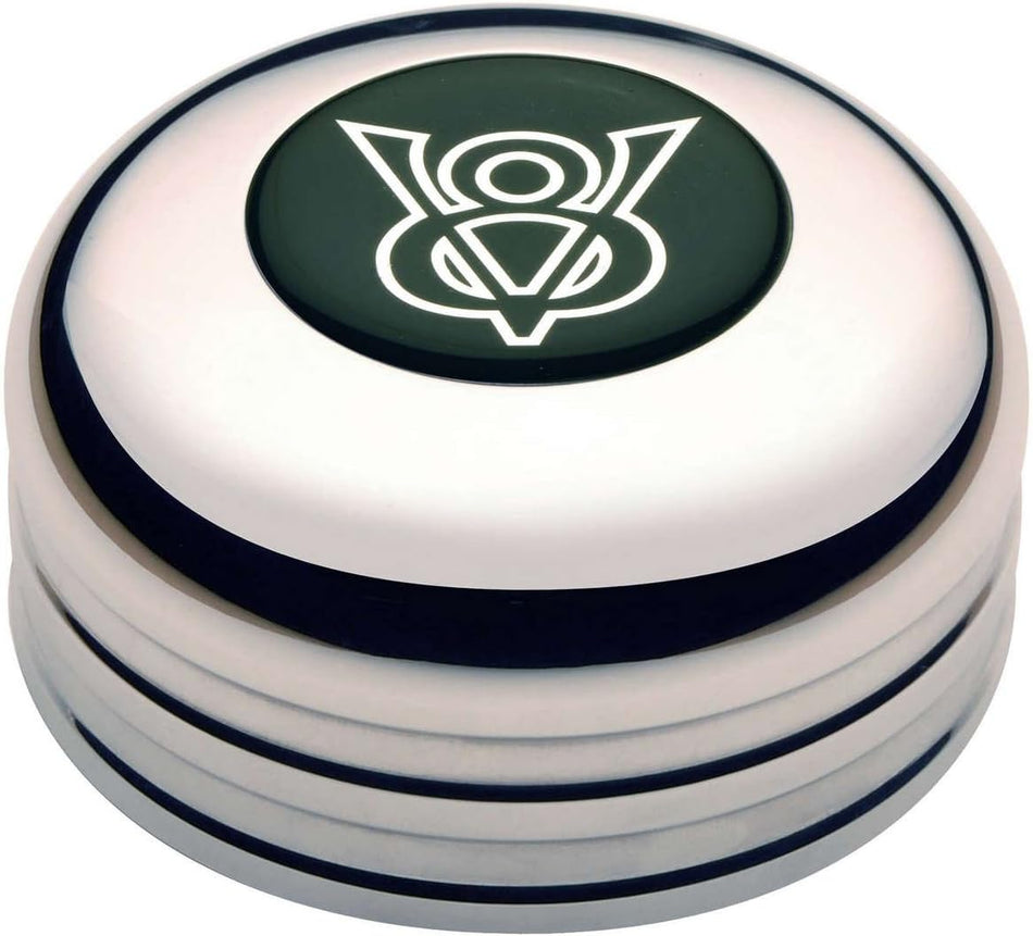 GT Performance 11-1023 Standard Horn Button with V-8 Emblem