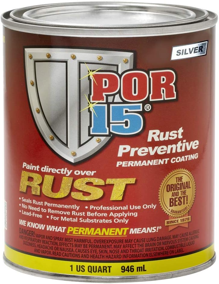 POR-15 Silver 45304 Rust Preventive Coating - 1 quart