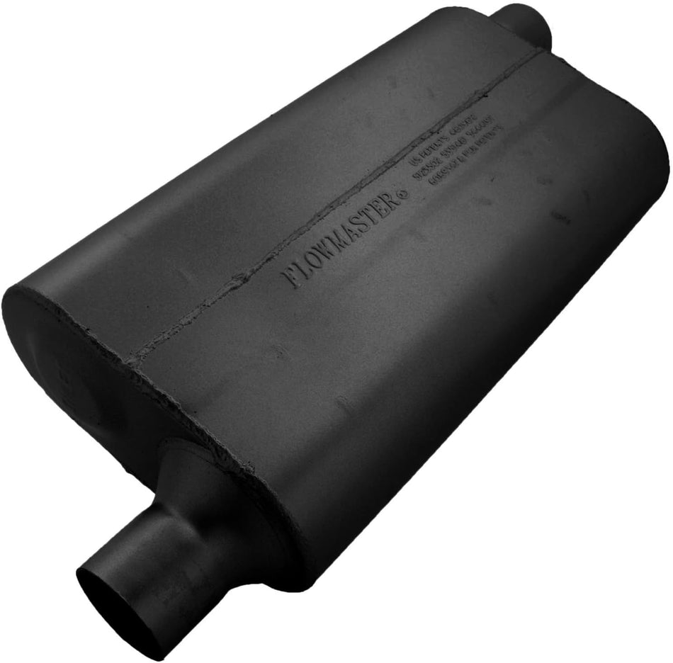 Flowmaster 942453 50 Delta Flow Muffler - 2.25 Offset IN / 2.25 Offset OUT - Moderate Sound,Black