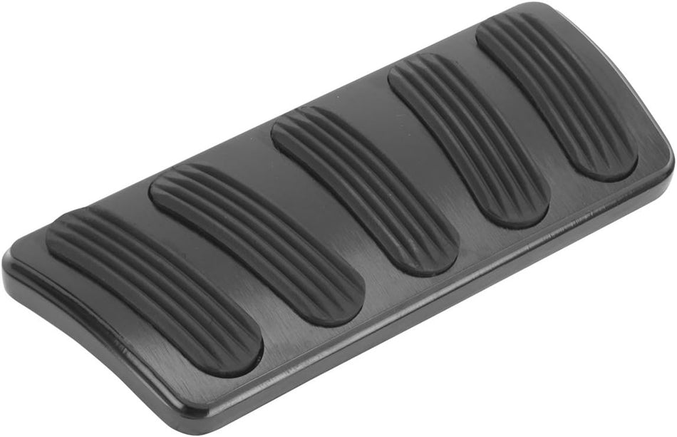 Lokar XBAG-6167 Billet Black Finish Curved Automatic Brake Pedal Pad with Rubber