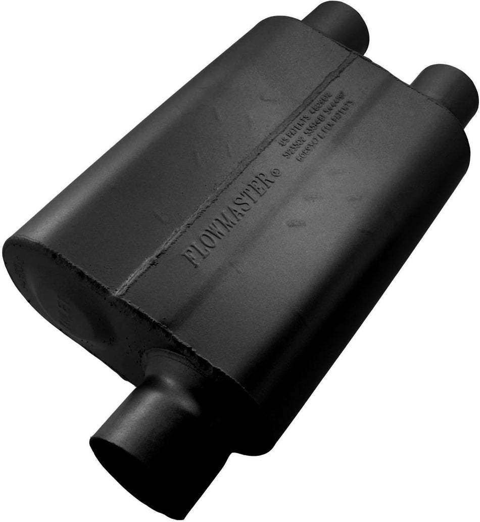 Flowmaster 9430412 40 Delta Flow Muffler - 3.00 Offset IN / 2.50 Dual OUT - Aggressive Sound