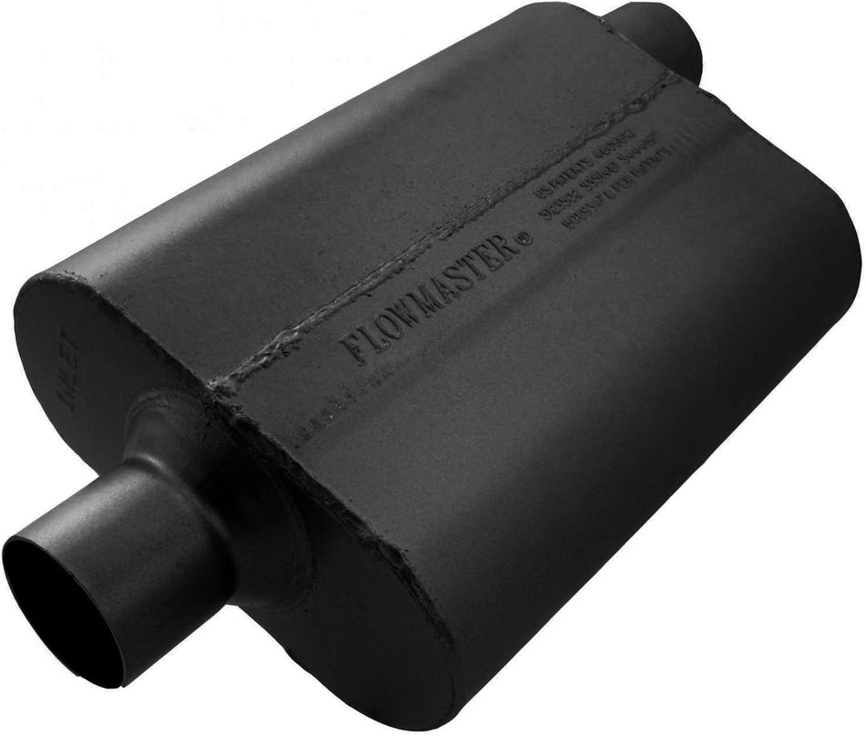 Flowmaster 942542 40 Delta Flow Muffler - 2.50 Center IN / 2.50 Offset OUT - Aggressive Sound