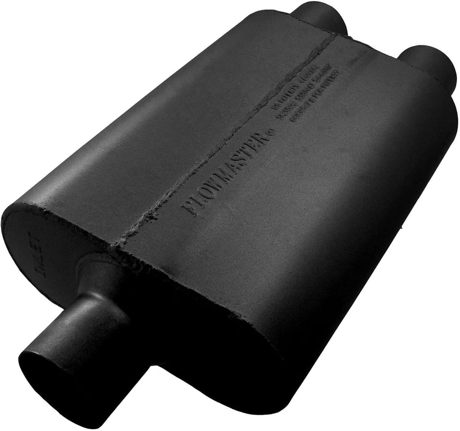 Flowmaster 9425400 40 Delta Flow Muffler - 2.50 Center IN / 2.50 Dual OUT - Aggressive Sound