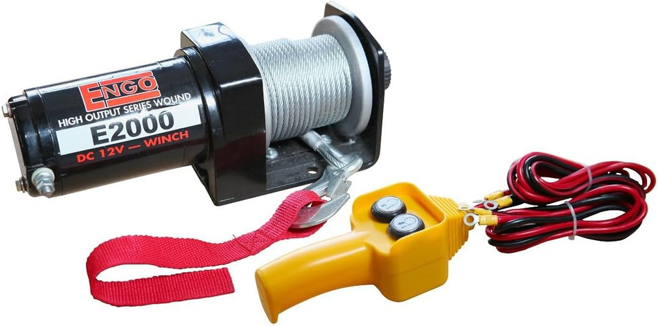 Engo 77-02000-A 2,000 Lb. (906Kg) 12 Volt Electric Winch