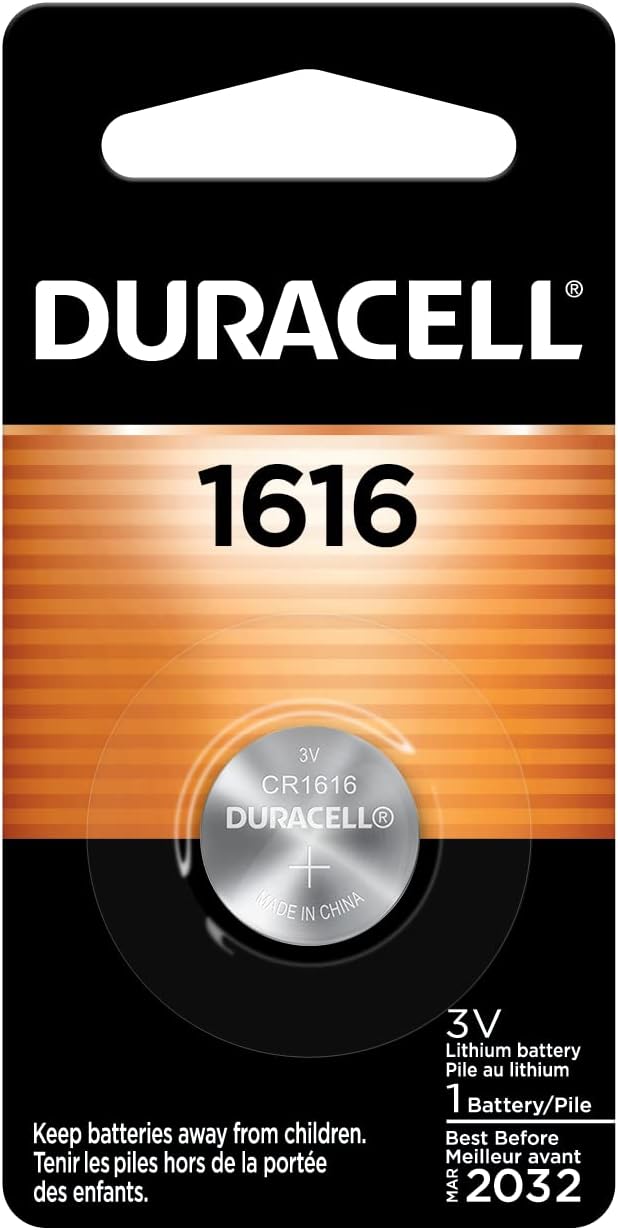 Duracell - 1616 3V Lithium Coin Battery - long lasting battery - 1 count