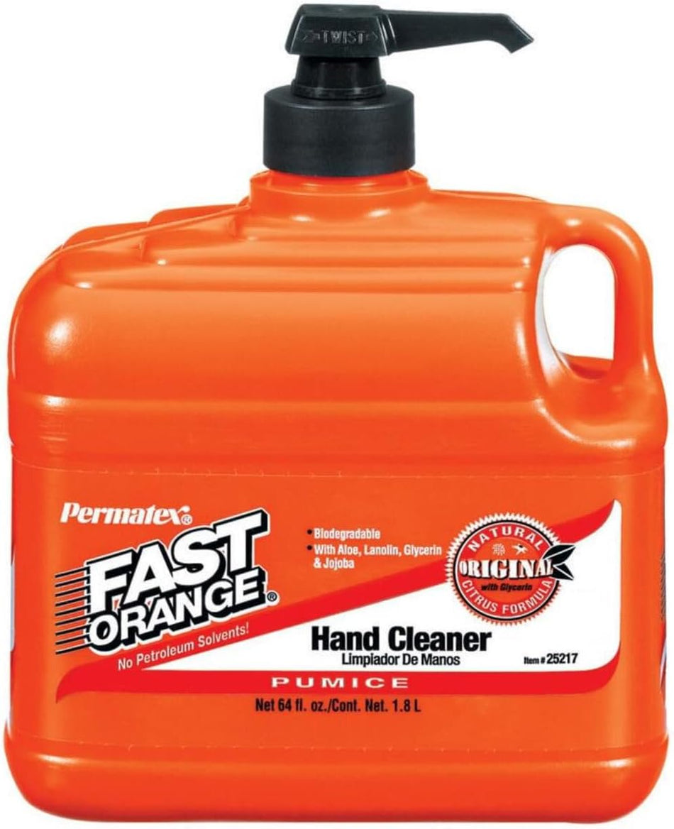 Permatex 25217 Fast Orange Pumice Lotion Hand Cleaner, 1/2 Gallon