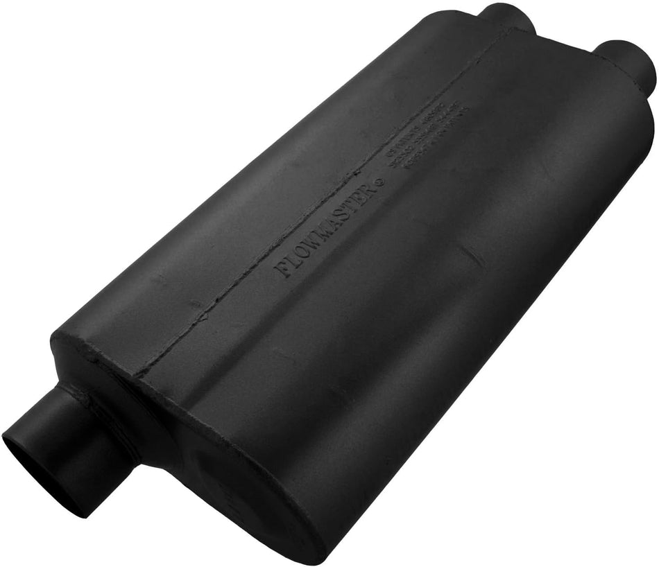 Flowmaster 9530582 50 H.D. Muffler - 3.00 Offset IN / 2.50 Dual OUT - Moderate Sound