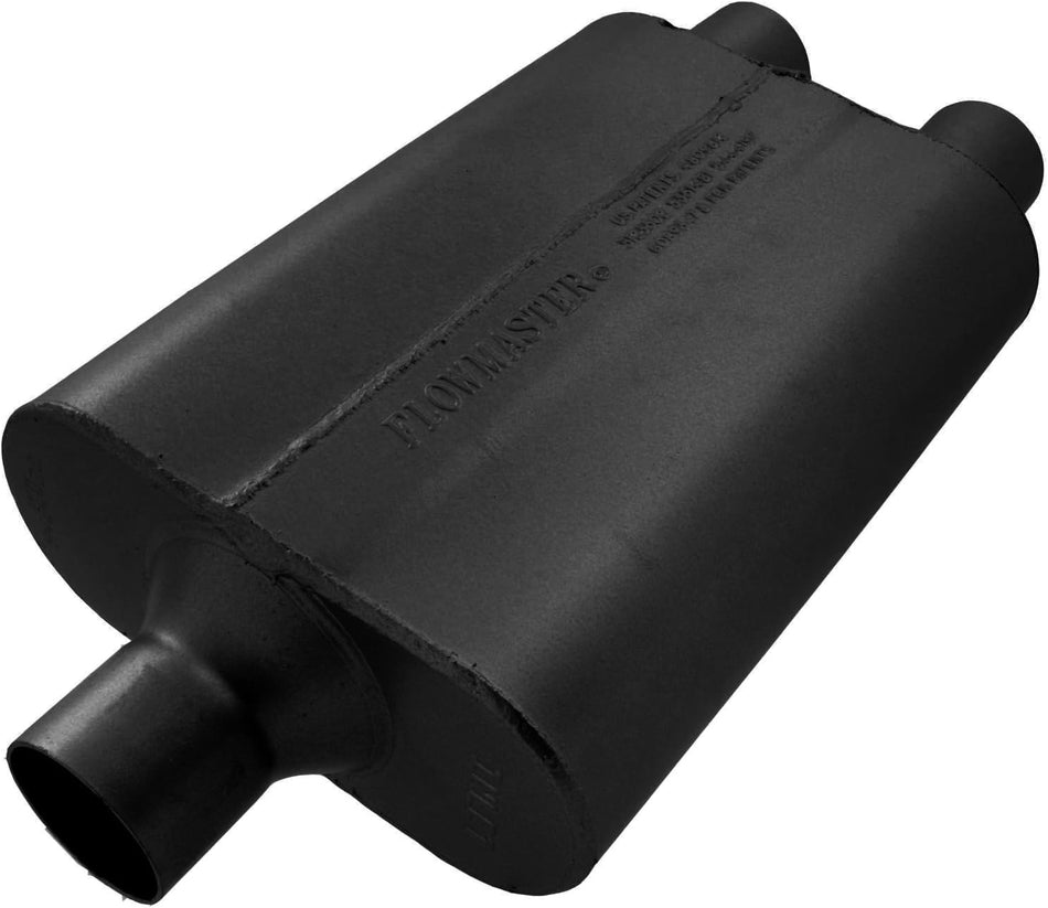 Flowmaster 9424422 40 Delta Flow Muffler - 2.25 Center IN / 2.25 Dual OUT - Aggressive Sound