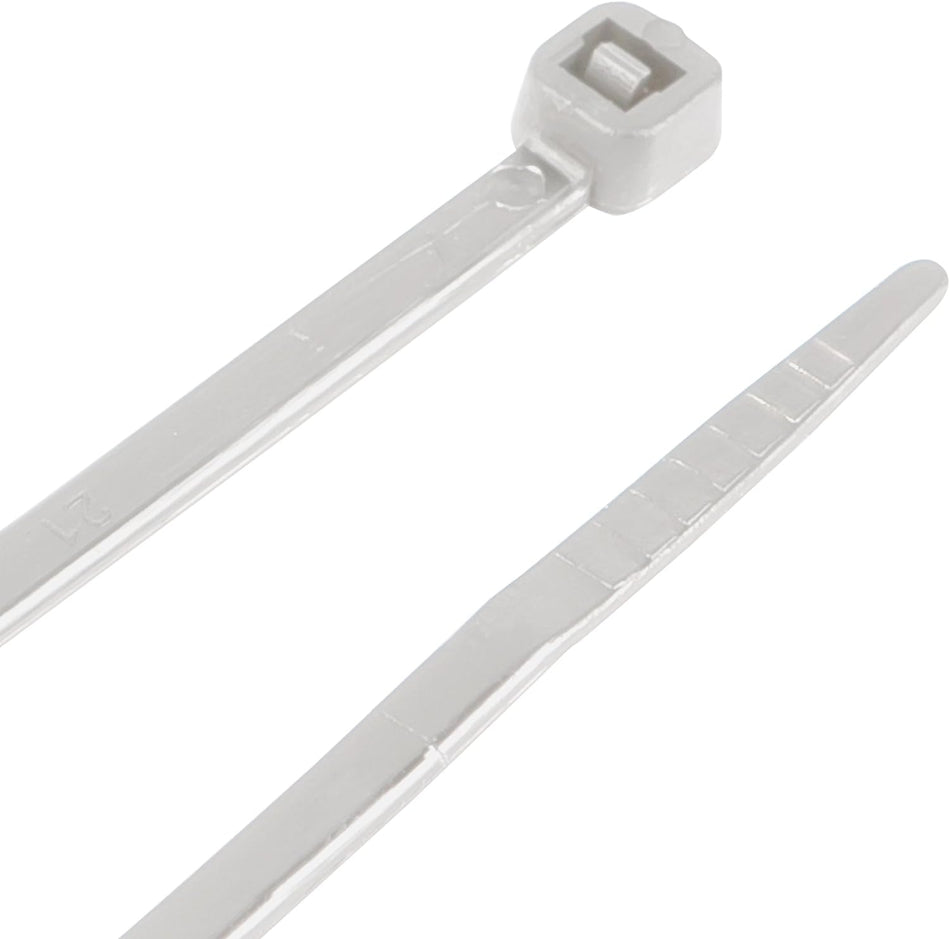 Performance Tool W2913 100 Pcs 12-Inch White Cable Ties with 50 Lbs Tensile Strength in Resealable Bag