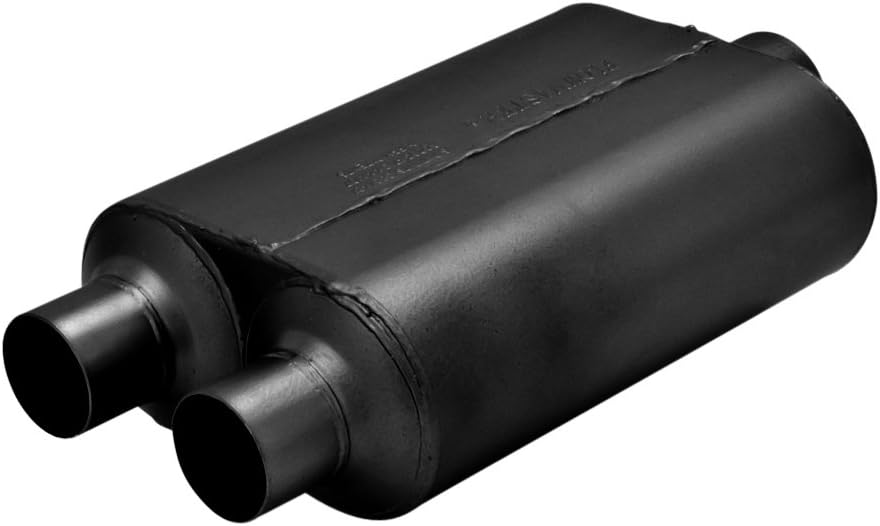 Flowmaster 8530452 Super 40 Series 3.00" Center In and 2.50" Dual Out 16 Gauge 409S Stainless Steel Exhaust System