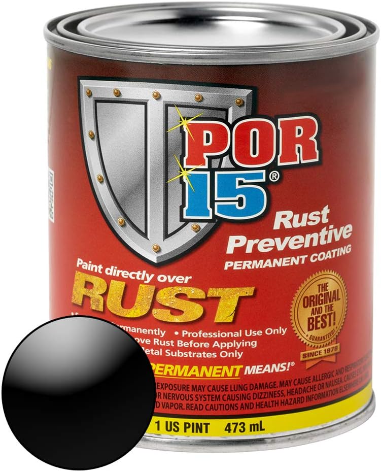 POR-15 45008 Gloss black Rust Preventive Paint - Pint