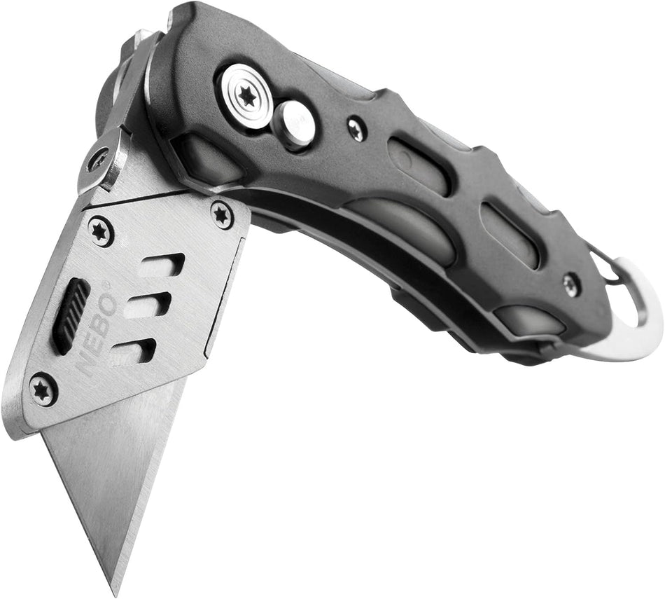 Nebo Folding Lock-Blade Utility Knife with Carabiner