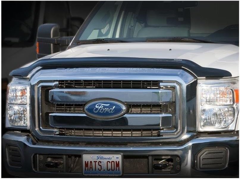 WeatherTech Custom Fit Stone & Bug Deflector for Chevrolet Silverado Crew Cab, Dark Smoke