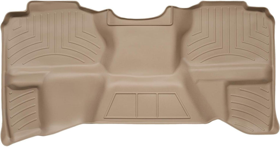 WeatherTech Custom Fit Rear FloorLiner for Chevrolet Silverado Extended Cab, Tan