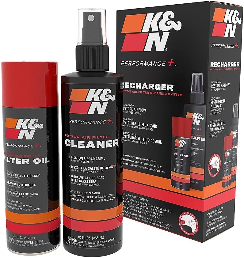 K&N Air Filter Cleaning Kit: Aerosol Filter Cleaner and Oil Kit; Restores Engine Air Filter Performance; Service Kit-99-5000