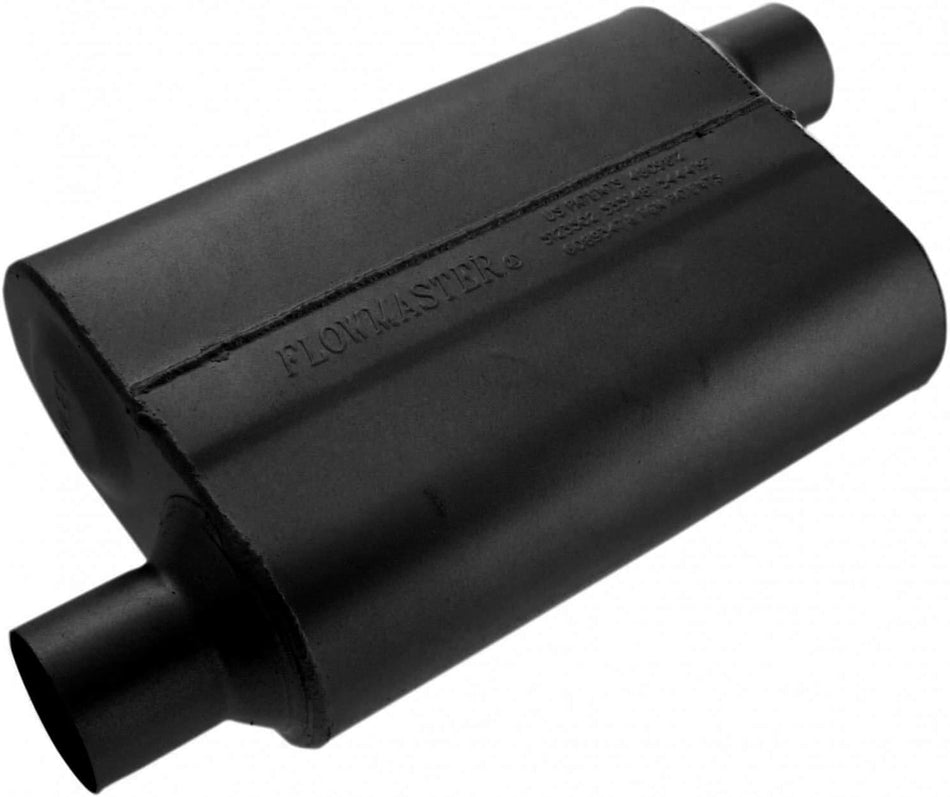Flowmaster 42543 40 Series Muffler - 2.50 Offset IN / 2.50 Offset OUT - Aggressive Sound