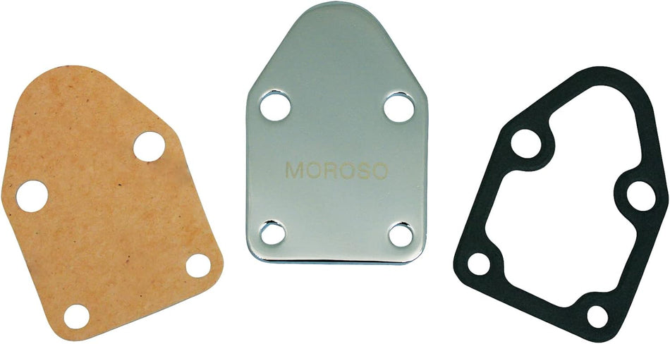 Moroso 65393 Chrome Fuel Pump Block-Off Plate