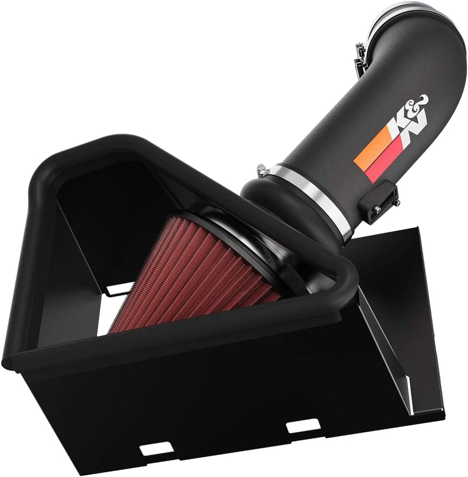 K&N Cold Air Intake Kit: High Performance, Guaranteed to Increase Horsepower: 2014-2018 Dodge Ram (2500, 3500) 6.4L V8, 77-1568KTK