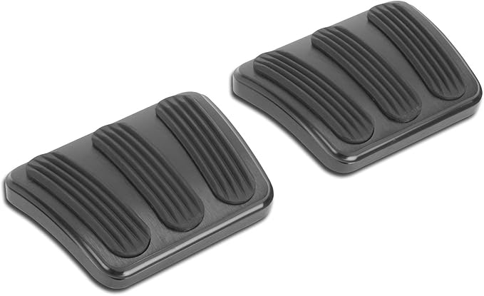 Lokar XBAG-6133 Black Curved Brake/Clutch Pad with Rubber - Pair