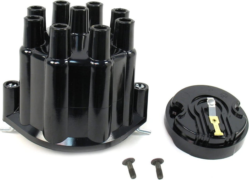 Pertronix D600700 Black Cap and Rotor for Flame-Thrower Billet Distributor 8 Cylinder Engine