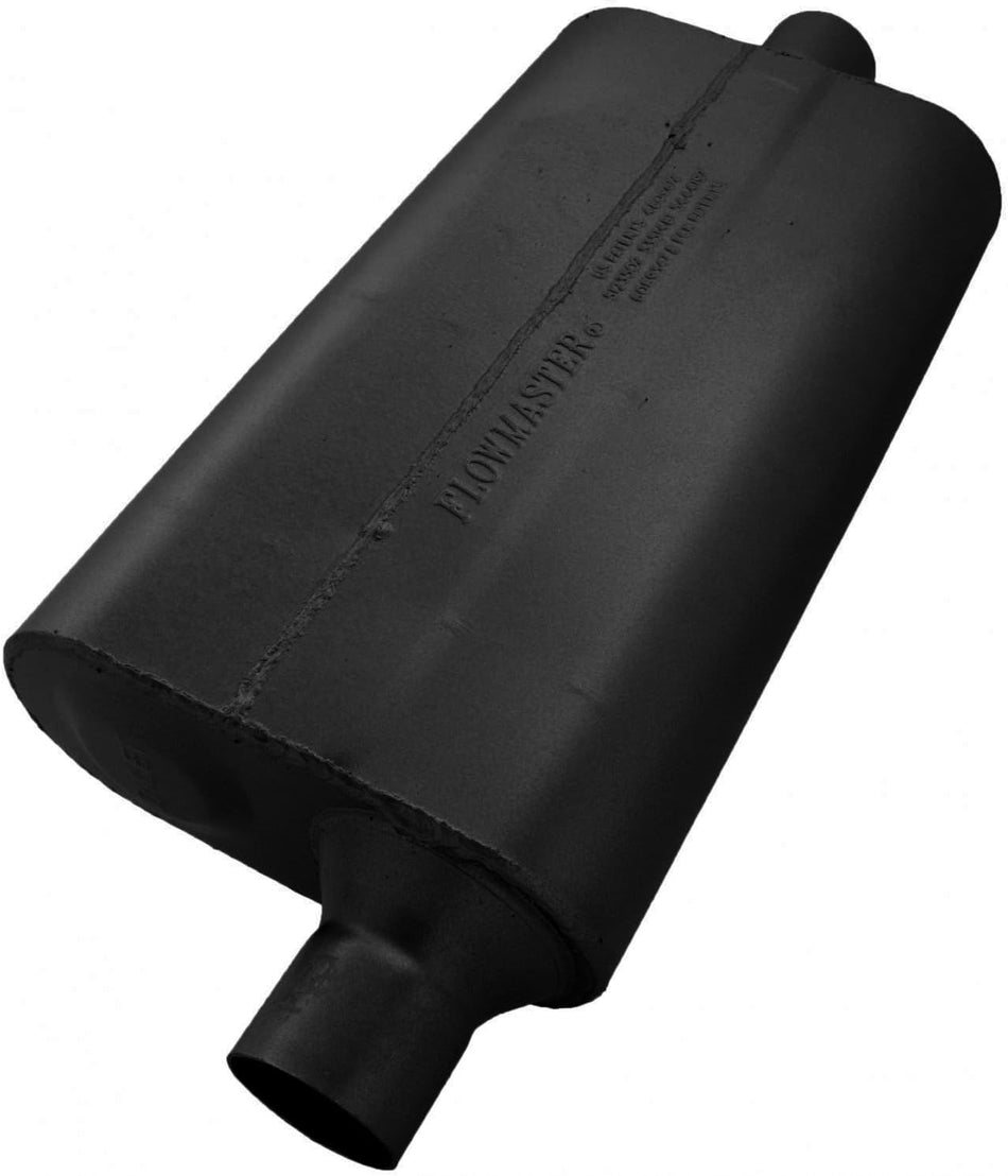 Flowmaster 942451 50 Delta Flow Muffler - 2.25 Offset IN / 2.25 Center OUT - Moderate Sound