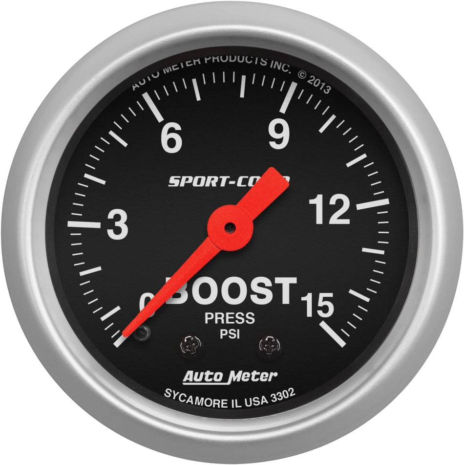 AUTOMETER Boost 0-15PSI SPRT/