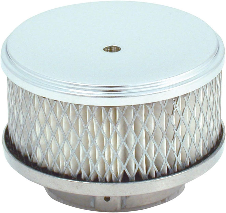 AIR CLEANER; 4" X 2" CHROME - PAPER