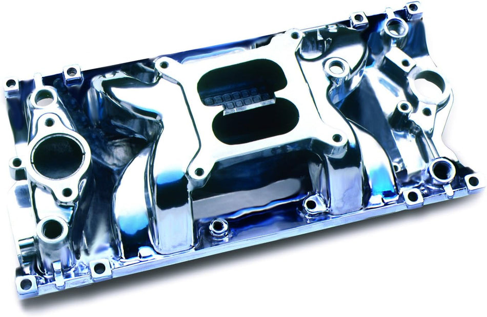 Professional Products 52027 Polished Crosswind Intake Manifold for Small Block Chevy Vortec