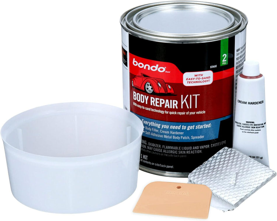 Bondo Body Repair Kit, 00312, Everything You Need to Get Started, 1 Kit