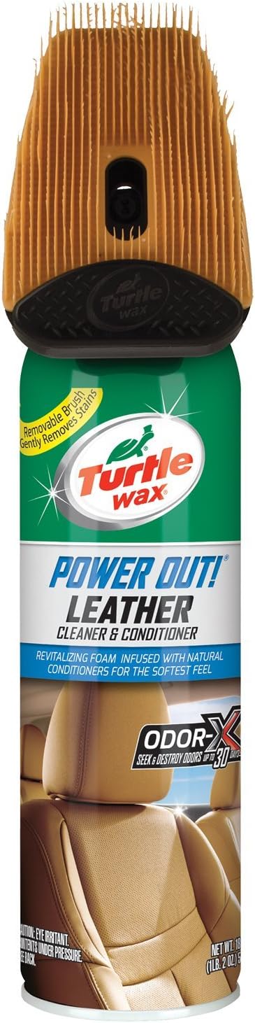 Turtle Wax Power Out Leather Cleaner and Conditioner 15.5 Fluidounces