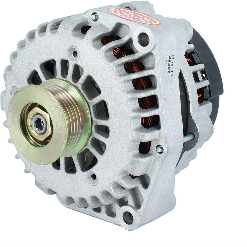 Powermaster 8237 Natural Alternator (AD244 165A 6 Groove Pulley with 4 pin OE Hookup PLFS)
