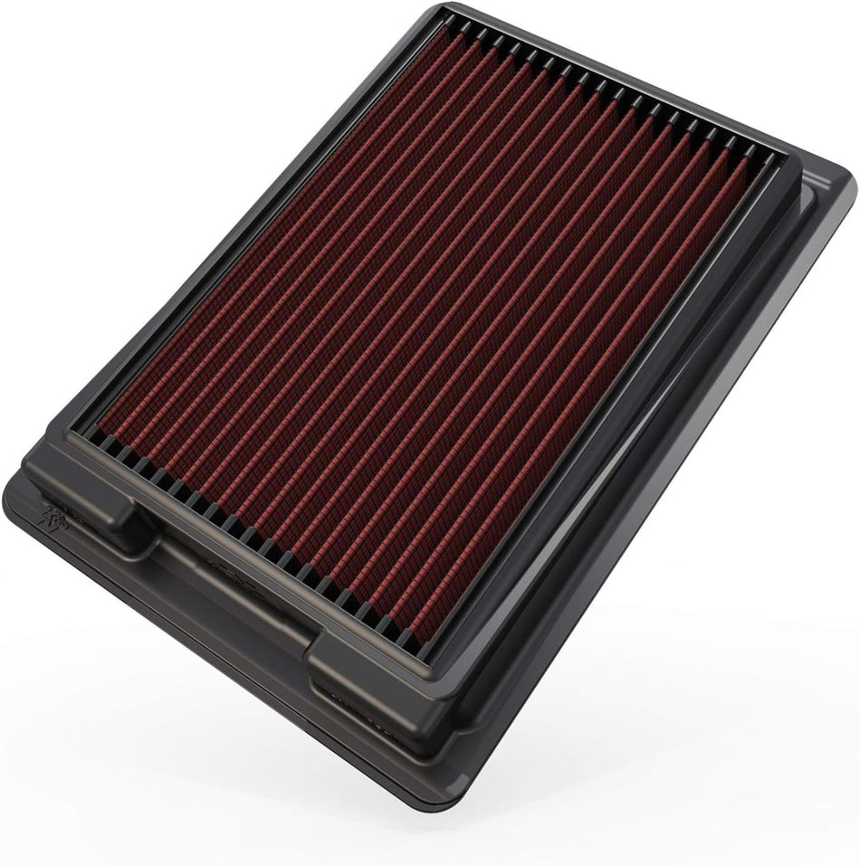 K&N Engine Air Filter: High Performance, Premium, Washable, Replacement Filter: 2015-2019 Hyundai/Kia L4 (Sonata, Sonata Hybrid, Optima, Optima Hybrid, Cadenza, K5, K7), 33-5026, Heather Red