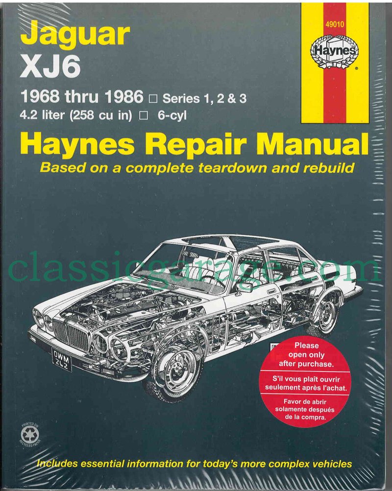 Jaguar XJ6 1968 thru 1986: Series 1, 2 & 3 (Haynes Manuals)