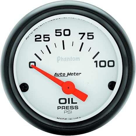 Auto Meter 5727 Phantom Electric Oil Pressure Gauge,2.3125 in.