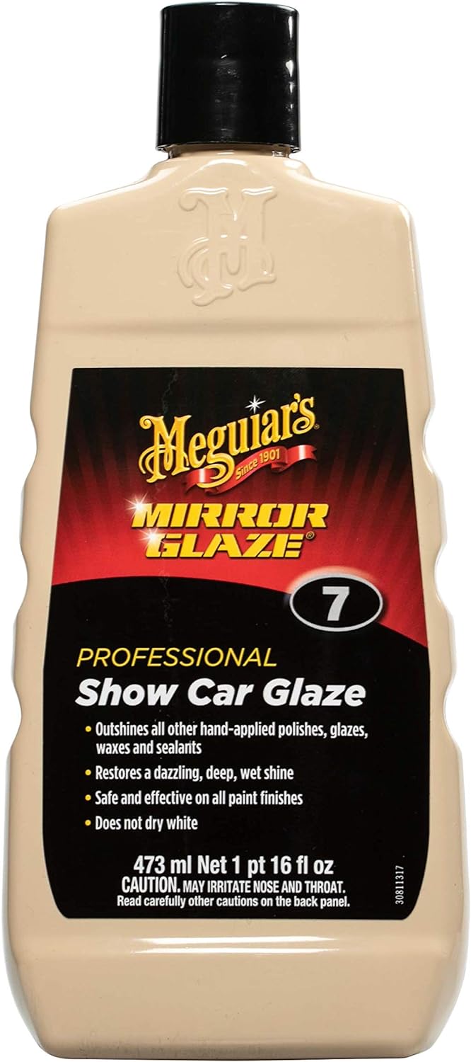 Meguiar’s Mirror Glaze Show Car Glaze – Exceptional Polish Restores a Deep Wet Shine – M0716, 16 oz