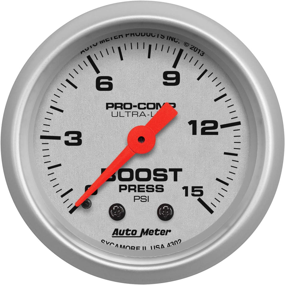 AUTOMETER Boost 0-15PSI Ultra/