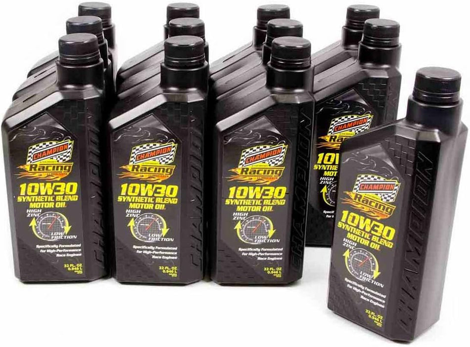 Champion Brands 4104H 10w30 Synthetic Racing Oil , 12 quart, 1 Pack