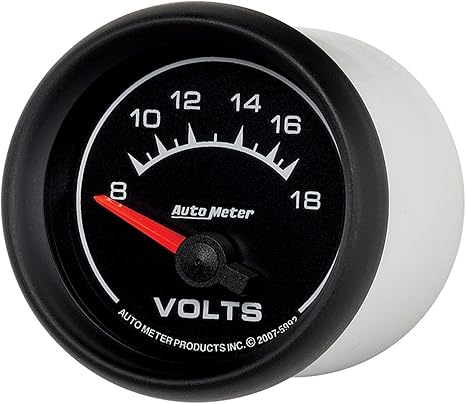 Auto Meter 5992 ES 2-1/16" 8-18V Short Sweep Electric Voltmeter