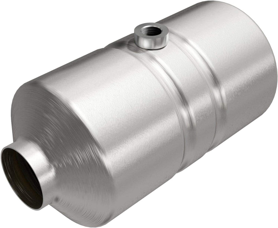 MagnaFlow Universal Catalytic Converter California Grade CARB Compliant 5461334 - Stainless Steel 2in Inlet/Outlet Diameter, 11.375in Overall Length, Midbed O2 Sensor - CA Legal Replacement