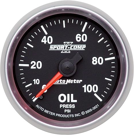 Auto Meter 3621 2-1/16" 0-100 PSI Mechanical Oil Pressure Gauge