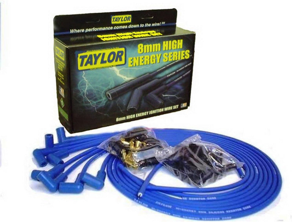 Taylor Cable 60651 Blue 8mm High-Energy Universal Resistor Core Wire Set