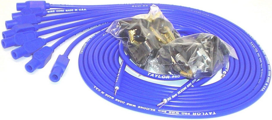 Taylor Cable 70654 8mm Pro Wire Blue Spark Plug Wire Set