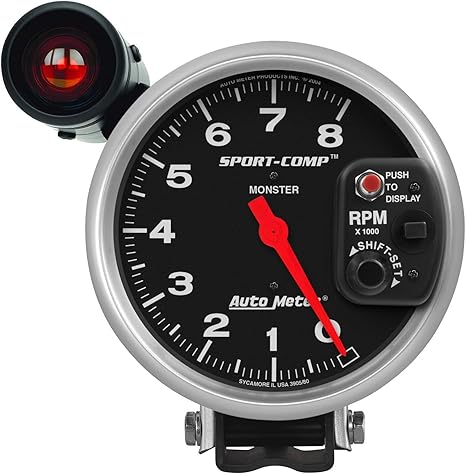 Auto Meter 3905 Sport-Comp Shift-Lite Tachometer,5.000 in.