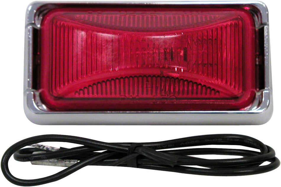 Peterson Manufacturing V150KR 2.48"x1.20" LED Strobe Light (Inc M/C Pc Rectangle Kit), 1 Pack