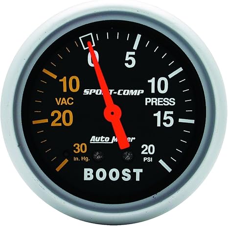 Auto Meter 3401 Sport-Comp Mechanical Boost/Vacuum Gauge