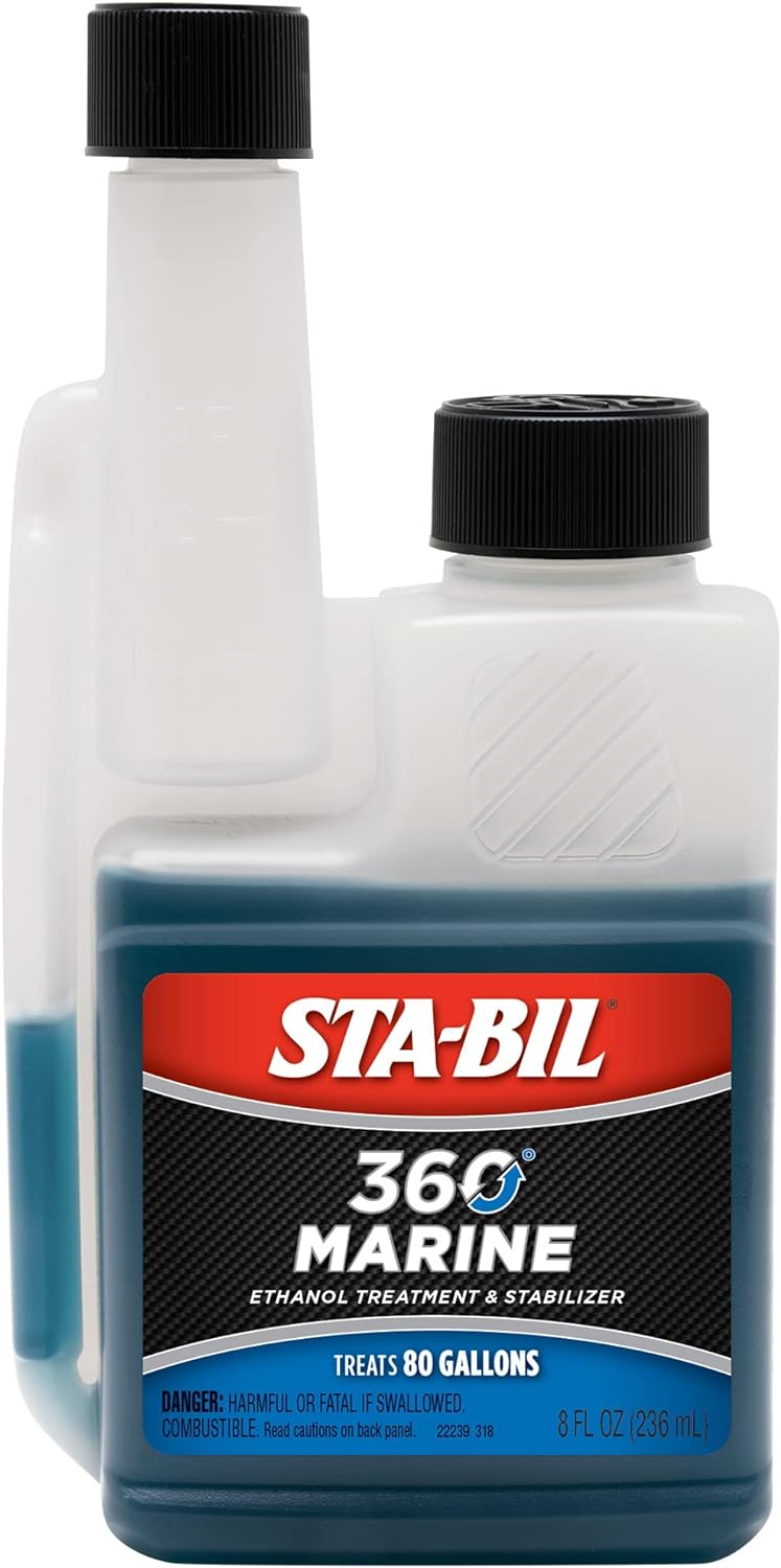 STA-BIL (22239) 360 Marine Ethanol Treatment and Fuel Stabilizer - Prevents Corrosion - Helps Clean Fuel System For Improved In-Season Performance -Treats Up To 80 Gallons, 8 fl. oz.