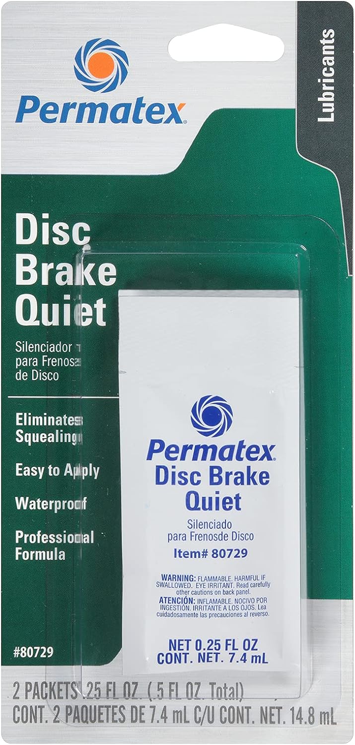 Permatex 80729 Disc Brake Quiet, Two 0.25 oz Pouches